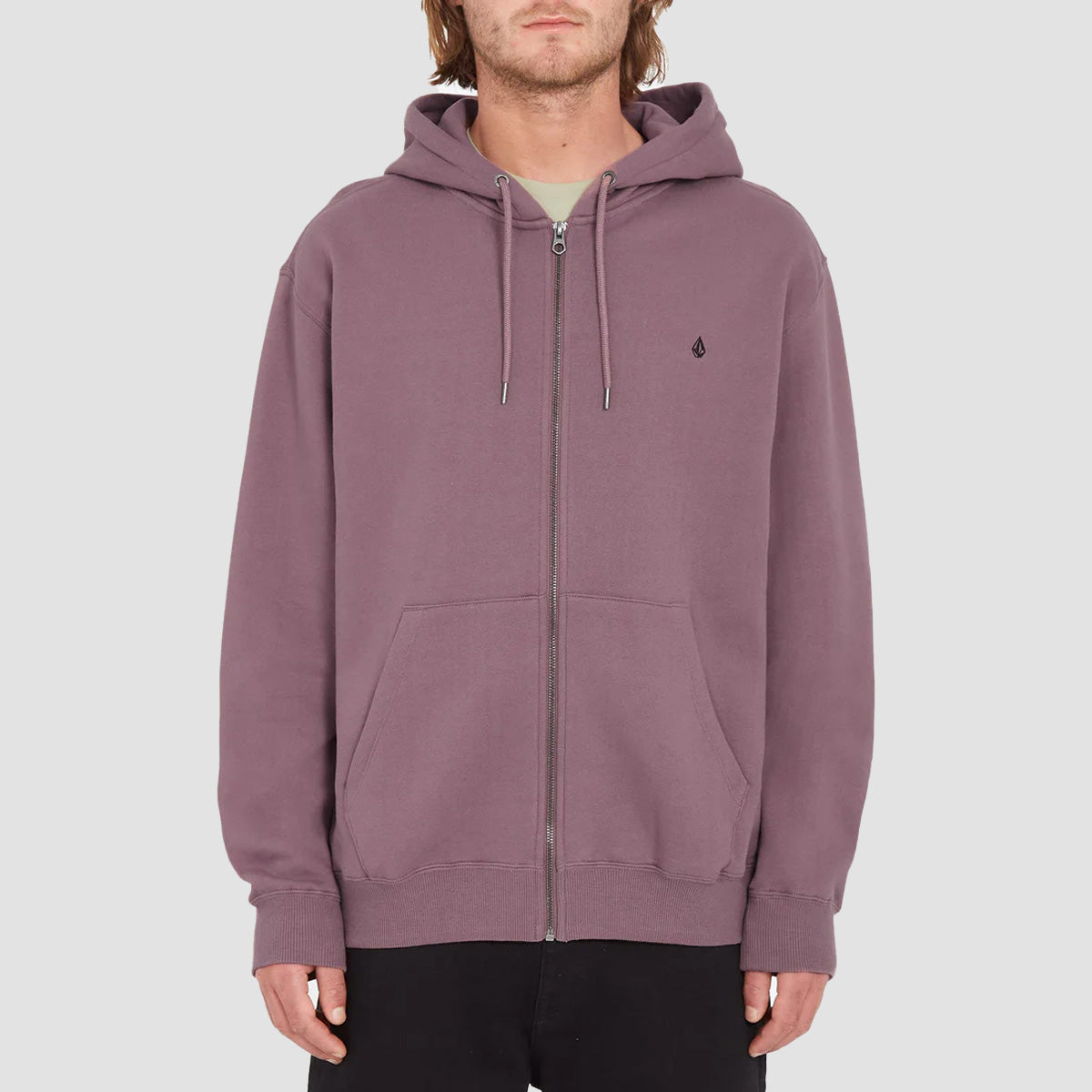 Volcom Single Stone Zip Hoodie Bordeaux Brown