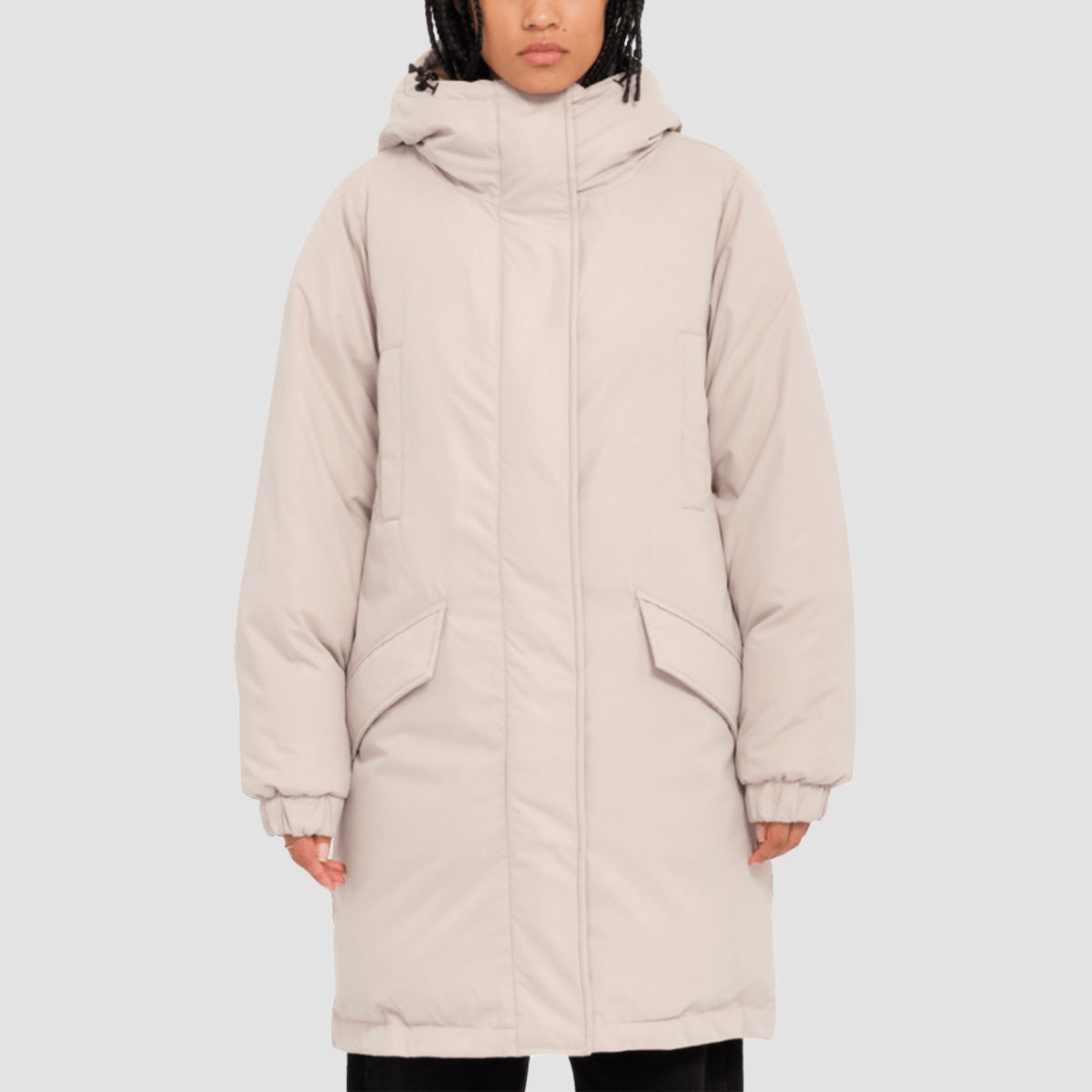 Volcom Sleepi Puff Up Parka Jacket Light Khaki - Womens