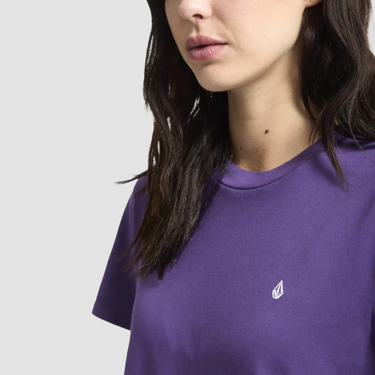 Volcom Solid Stone Emb T-Shirt Acai - Womens
