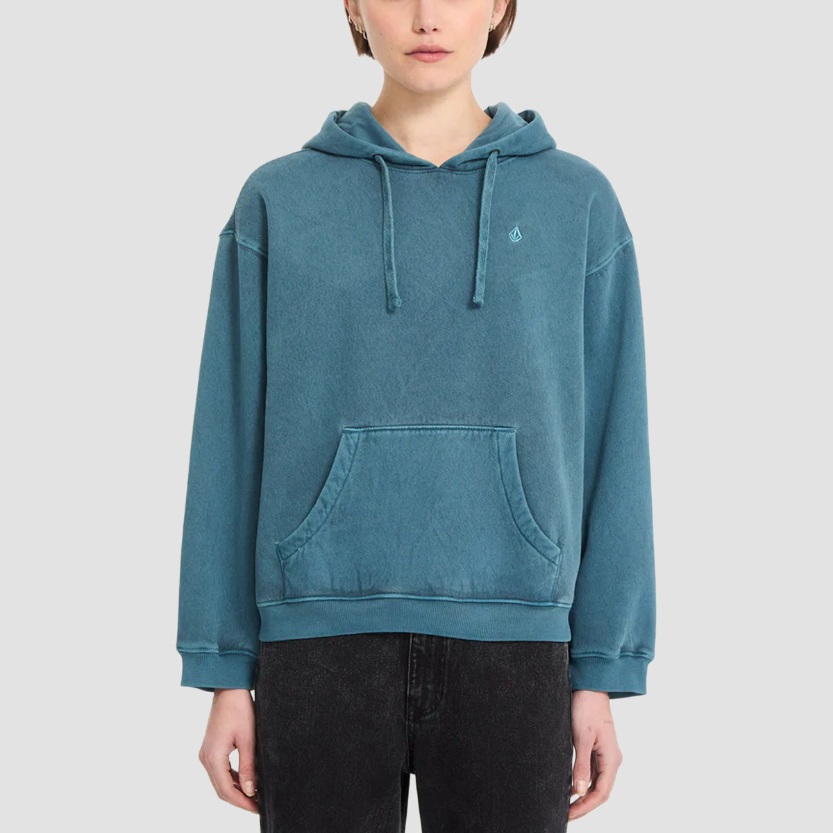 Volcom Stone Soft Hoodie Emerald Green - Womens