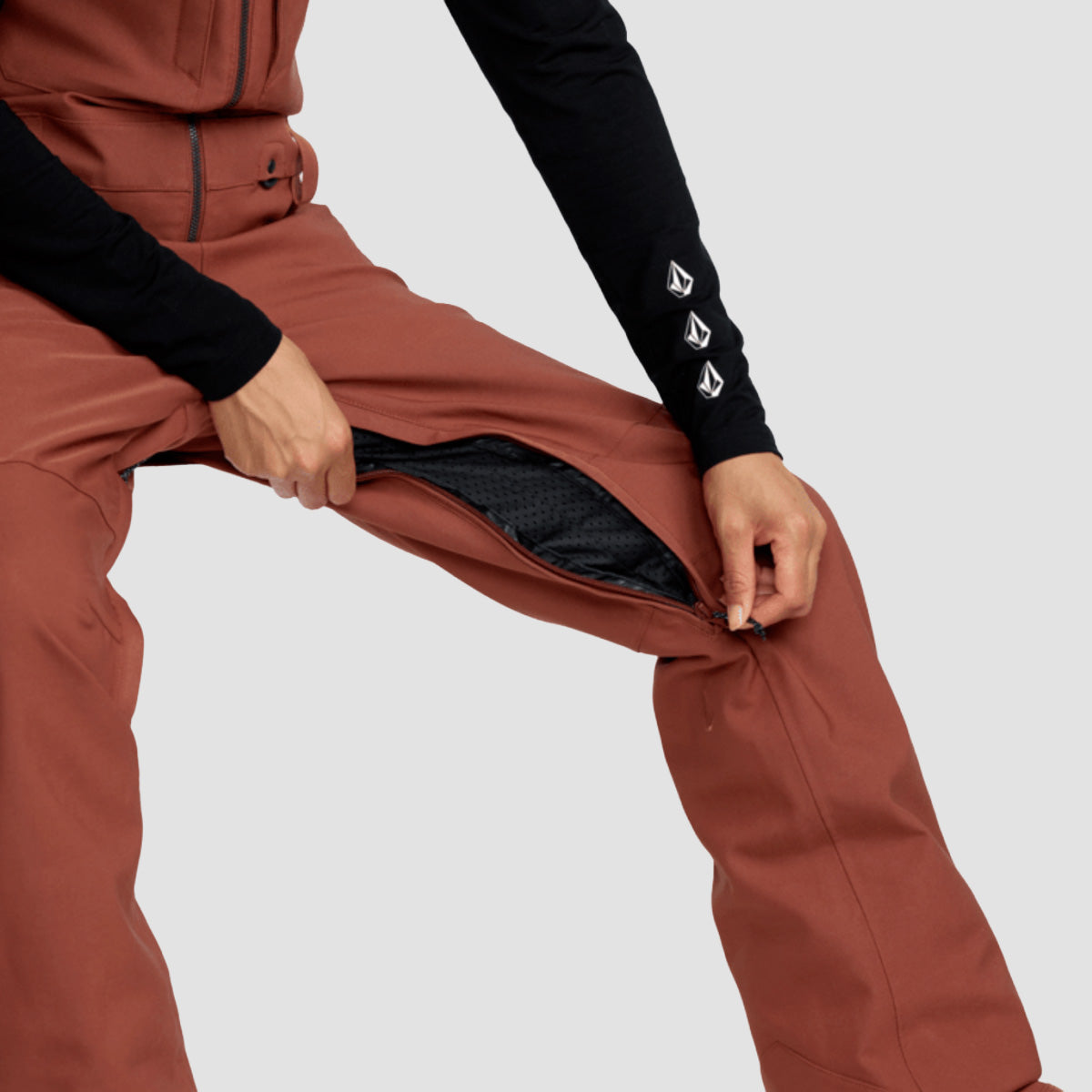 Volcom Swift Bib Overall Snow Pants Henna - Womens