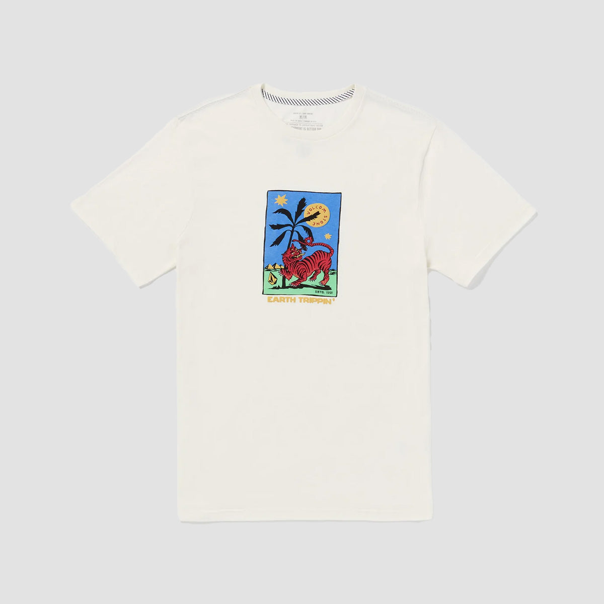 Volcom Tarot Tiger Farm FTY T-Shirt Off White
