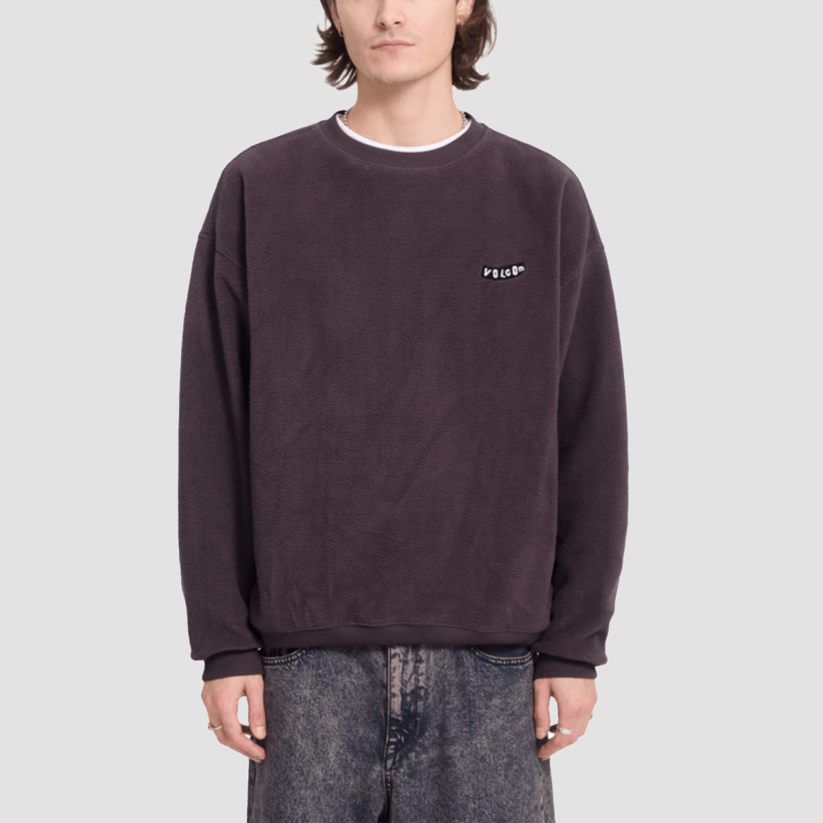 Volcom Too Kool Lse Crew Sweatshirt Raisin