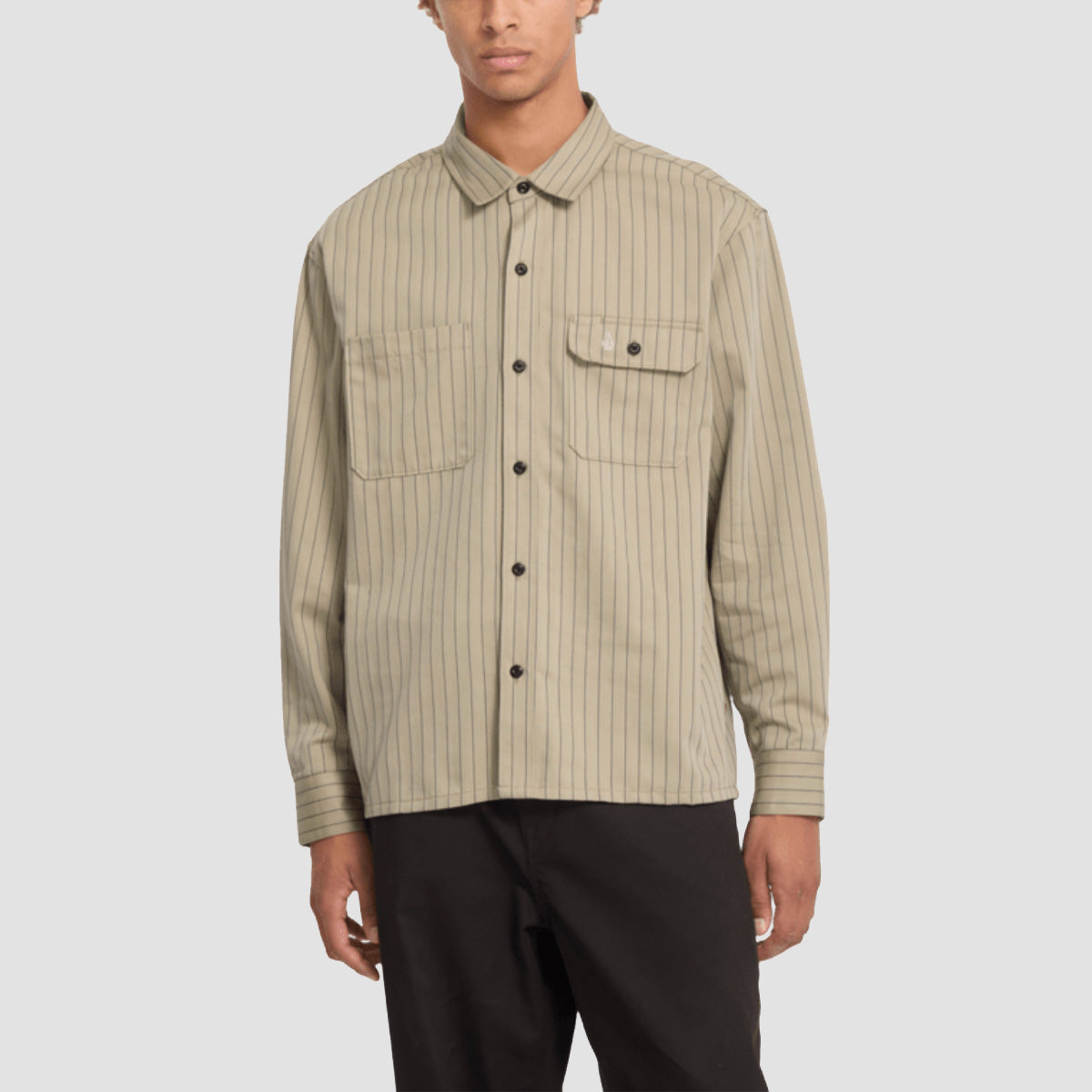 Volcom Tradestone Longsleeve Shirt Light Khaki