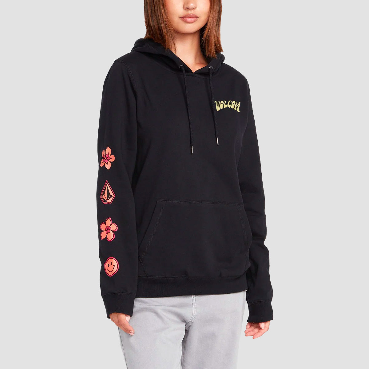 Volcom Truly Stoked Crew Women's Sweater - Brushed Fleece, Raglan Sleeves, Casual Pullover