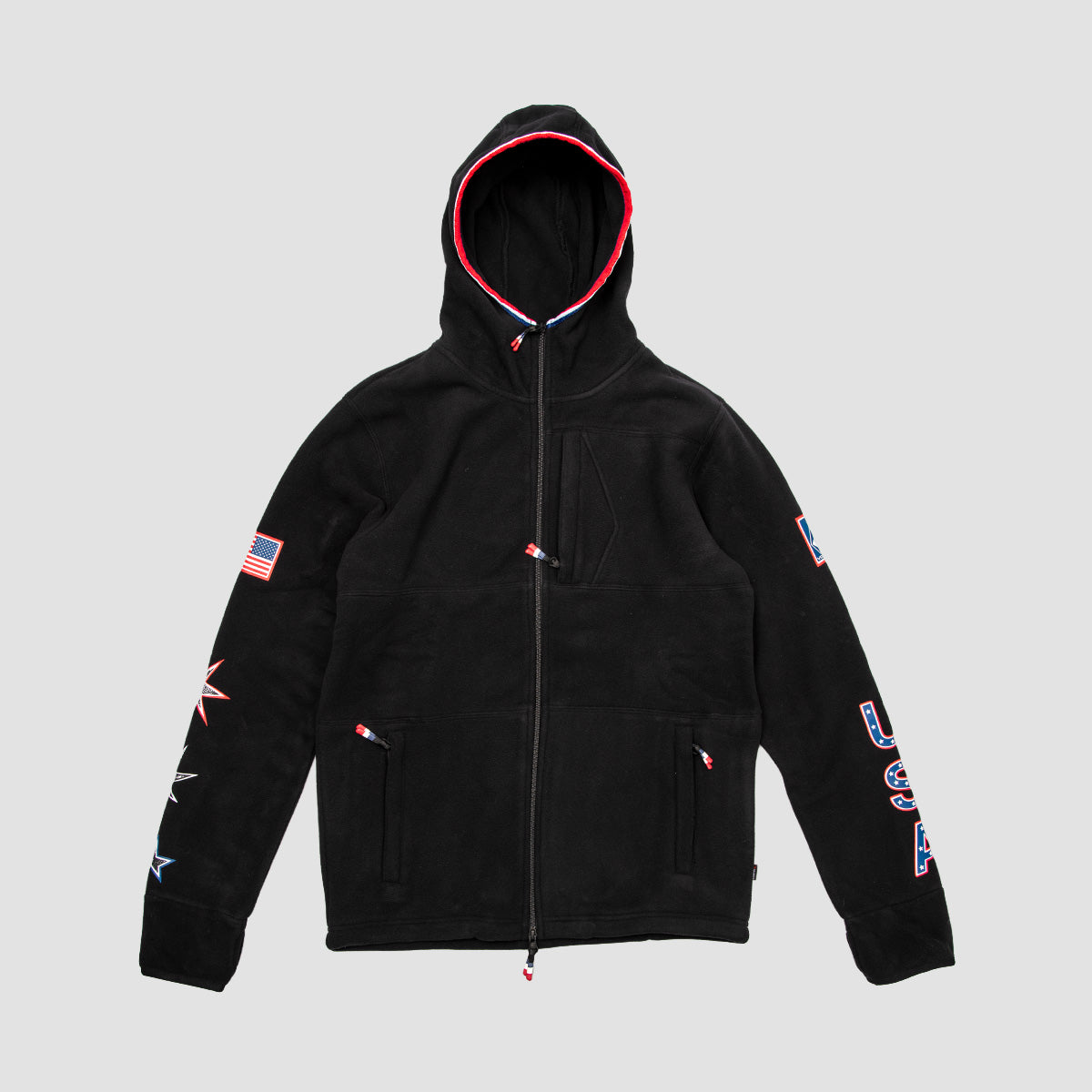 Volcom USST Polartec Fleece Zip Hoodie Ou Black