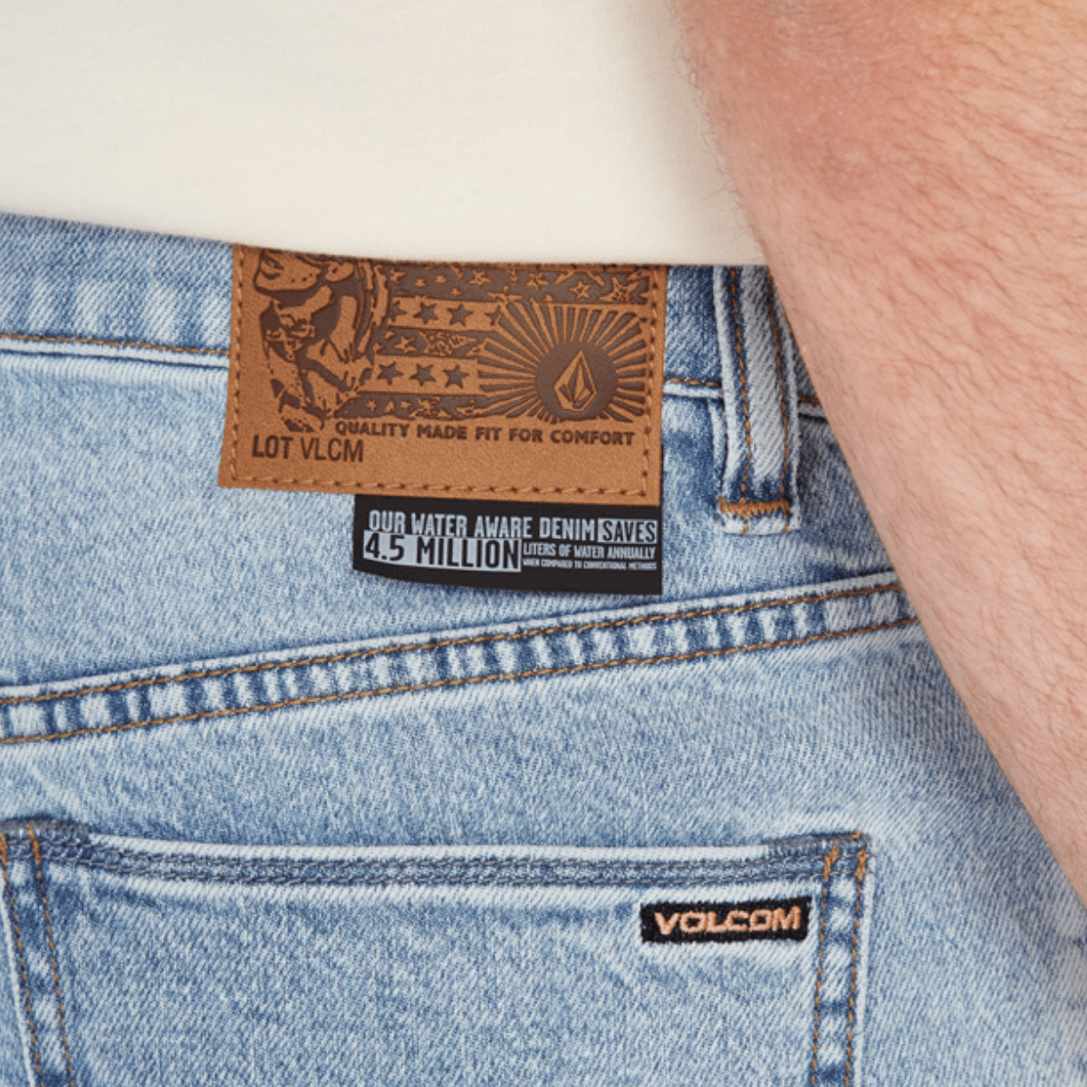 Volcom Vorta Slim Fit Jeans Heavy Worn Faded