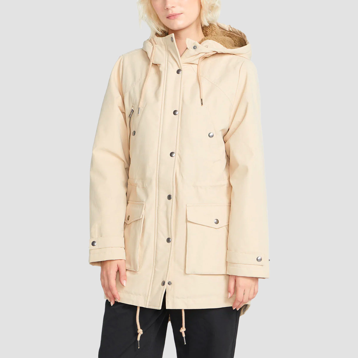 Volcom Walk On By 5K Parka Jacket Khaki - Womens