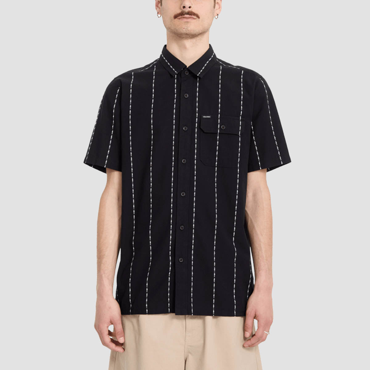 Volcom Whitworth Short Sleeve Shirt Gloss Black