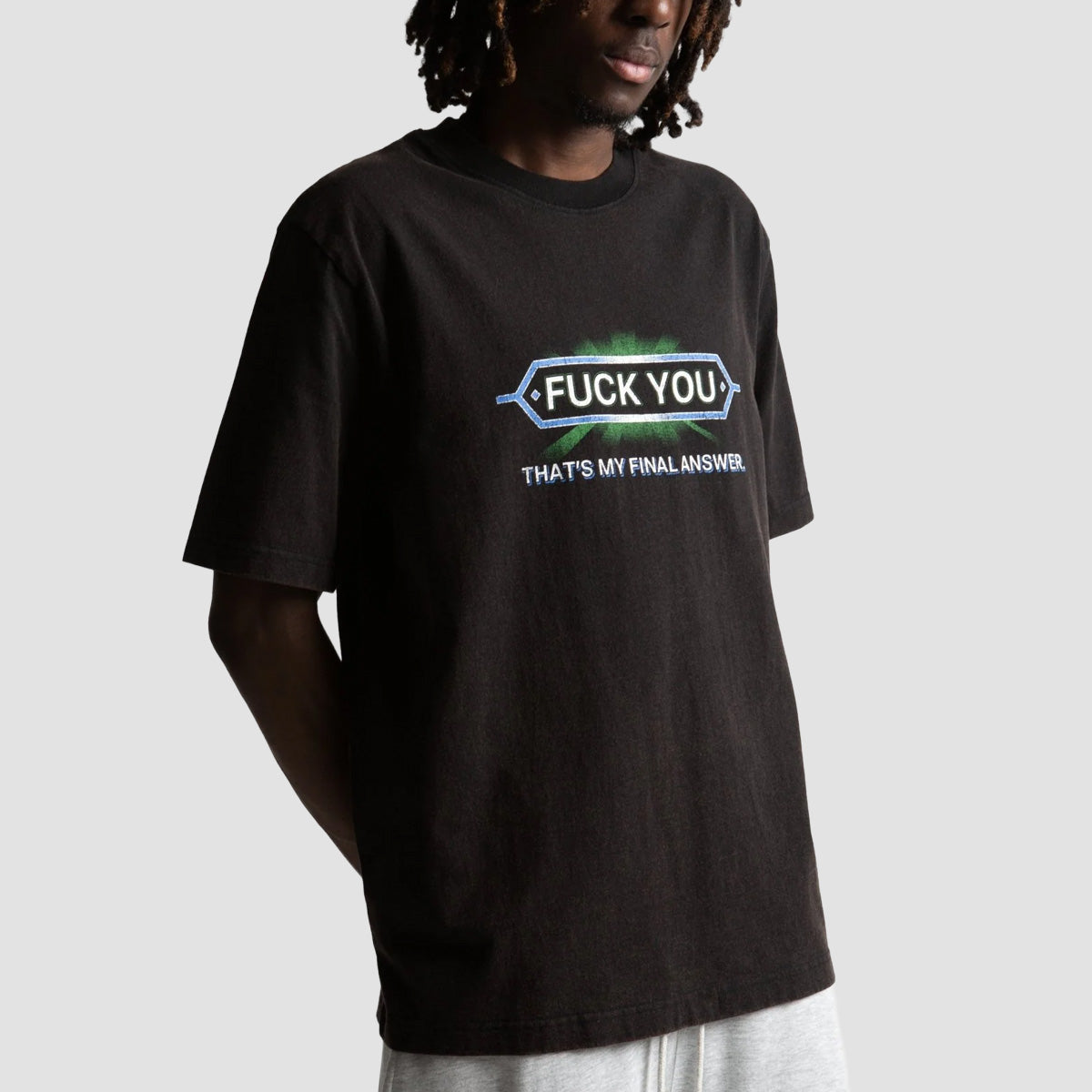 Wasted Paris Answer T-Shirt Faded Black