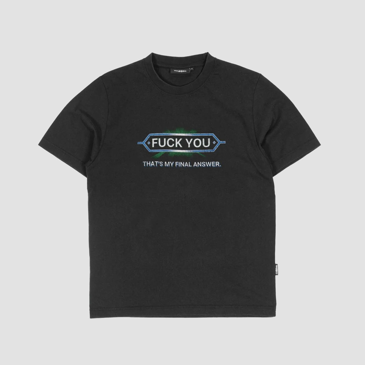Wasted Paris Answer T-Shirt Faded Black
