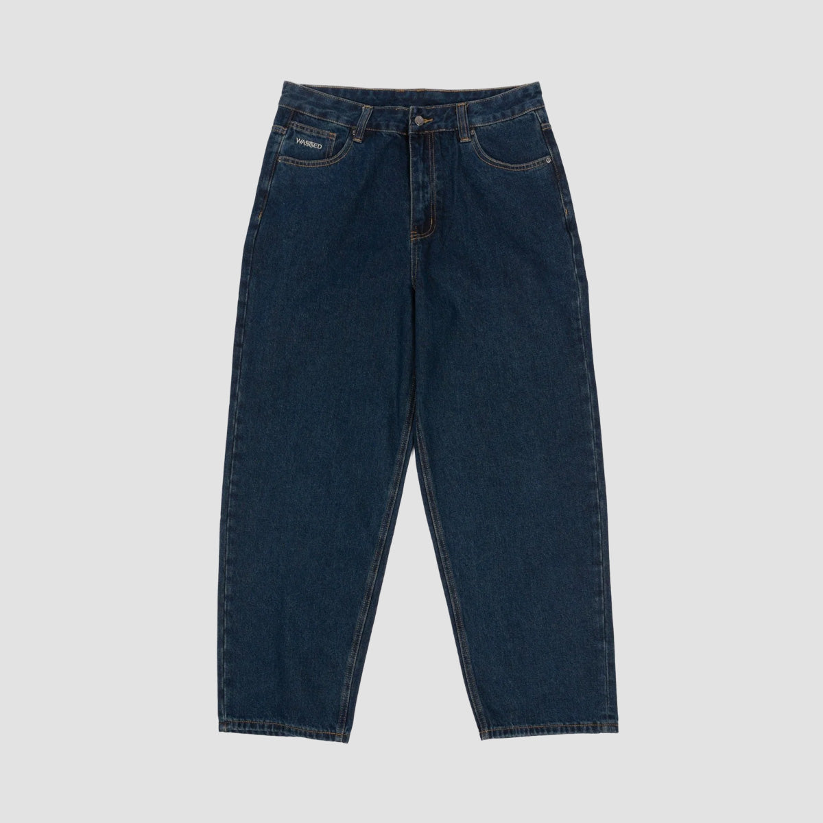 Wasted Paris Crest Casper Baggy Fit Jeans Raw Blue