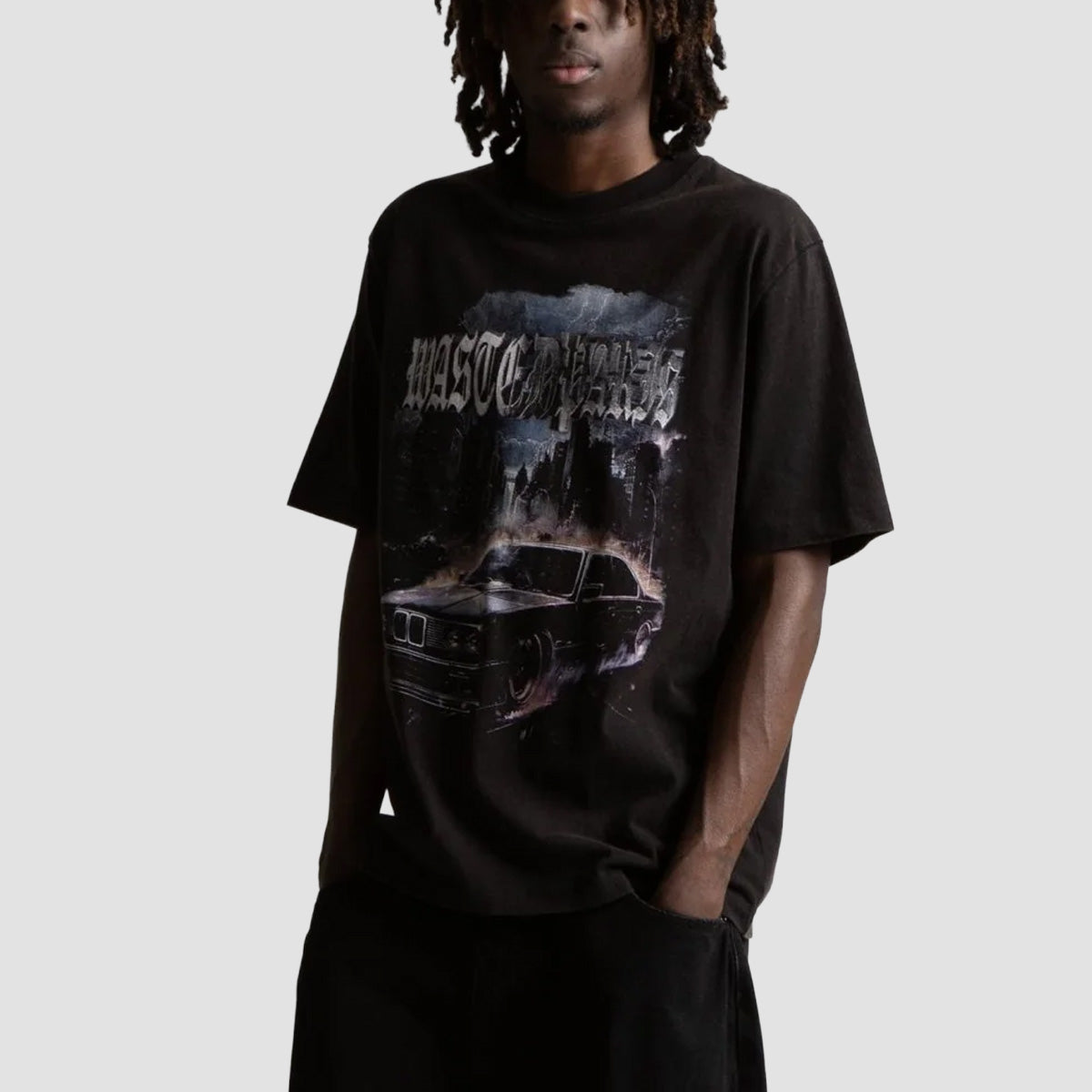 Wasted Paris Run T-Shirt Faded Black
