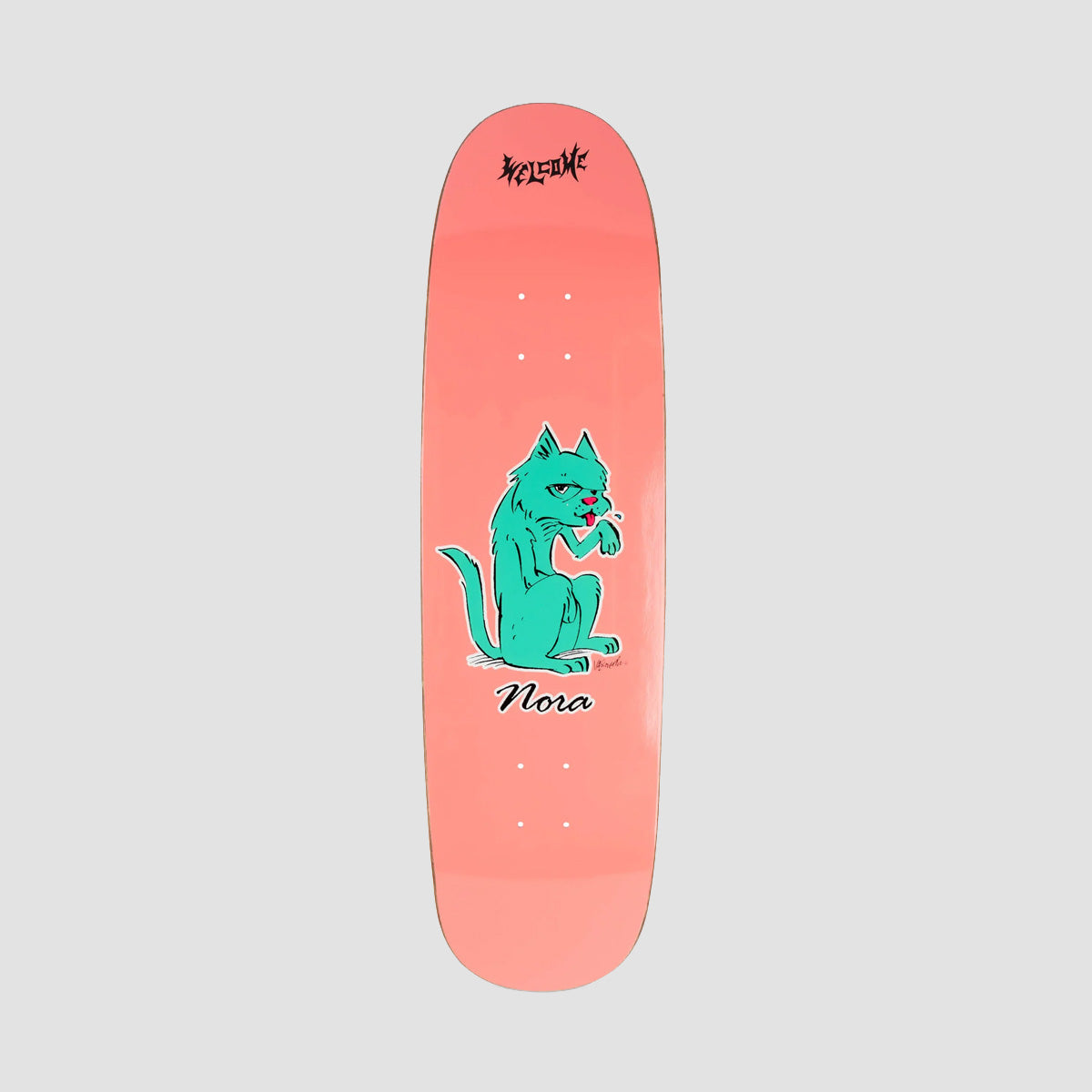 Welcome Feral Nora Pro Model Sphynx Skateboard Deck Pink - 8.8"