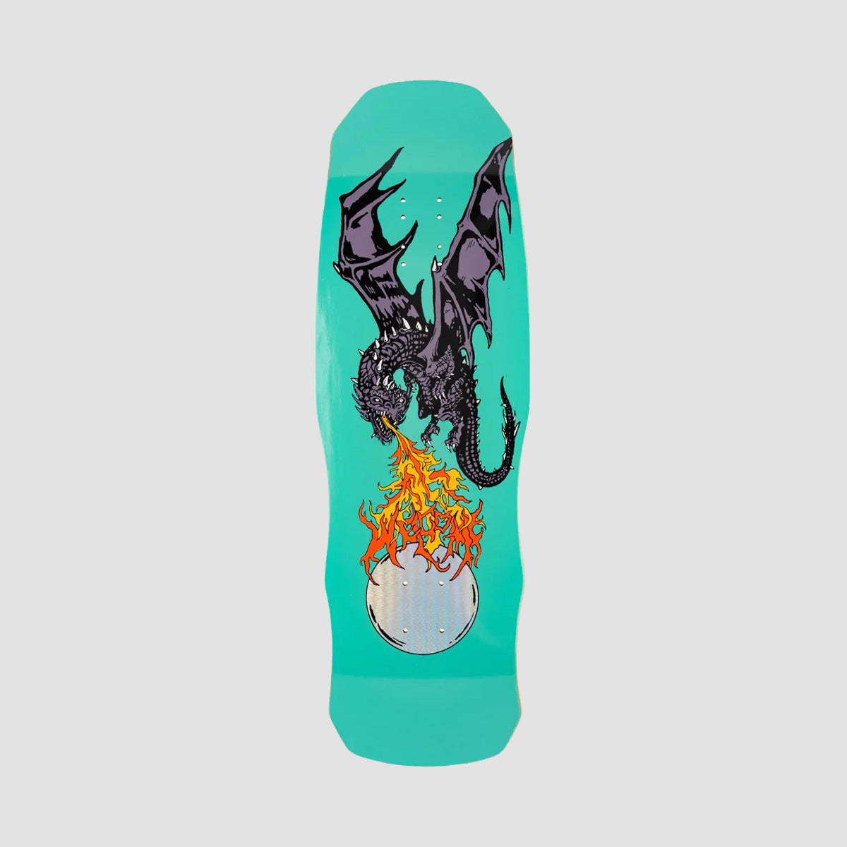 Welcome Firebreather On Dark Lord Skateboard Deck Teal - 9.75"