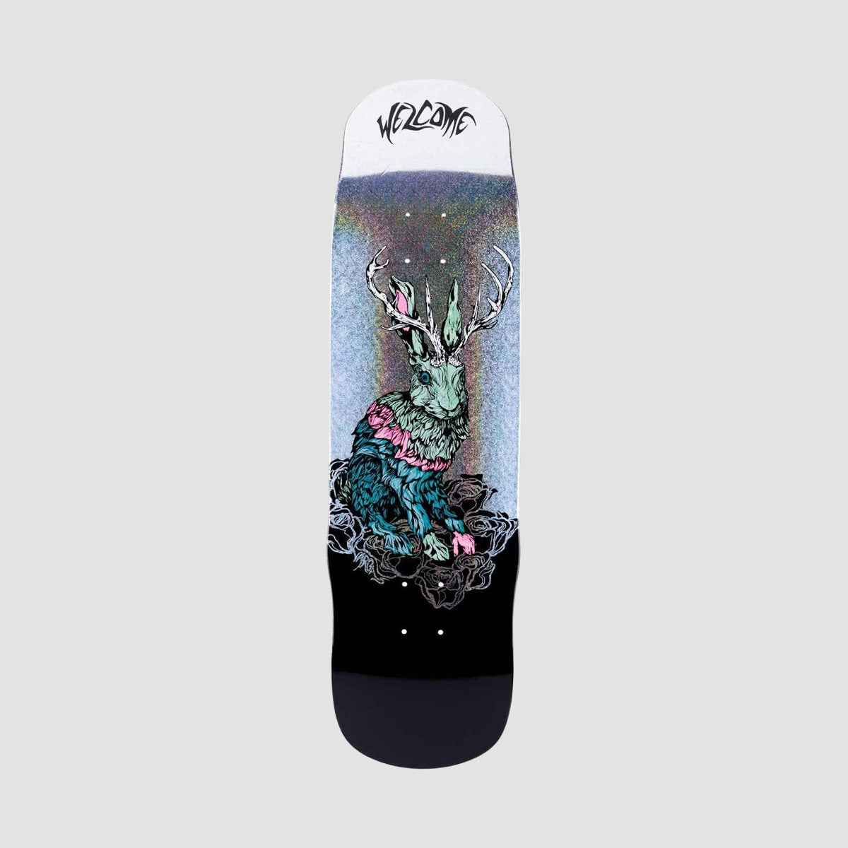 Welcome Thumper Daniel Vargas Pro Model On Effigy Skateboard Deck Black/Glitter Foil - 8.85"