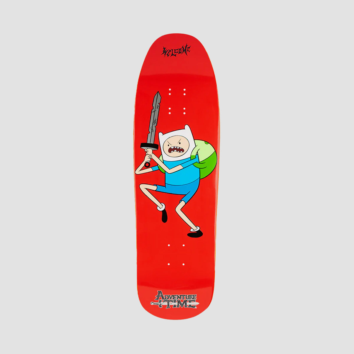 Welcome X Adventure Time Finn on Gaia Skateboard Deck Red - 9.6"