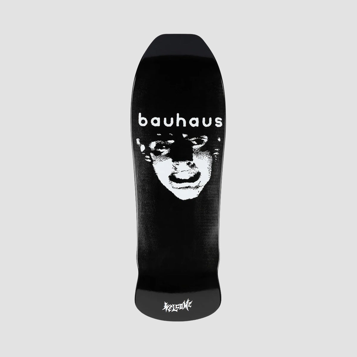 Welcome X Bauhaus Mask On Early Grab Skateboard Deck Black Dip - 10"
