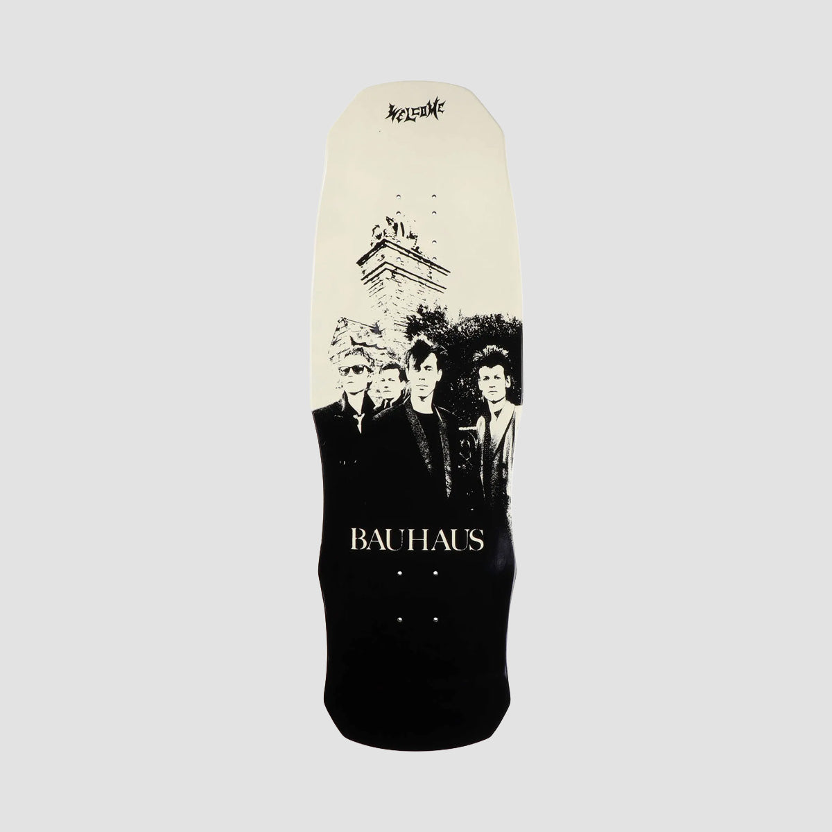 Welcome X Bauhaus Portrait On Dark Lord Skateboard Deck Bone - 9.85"