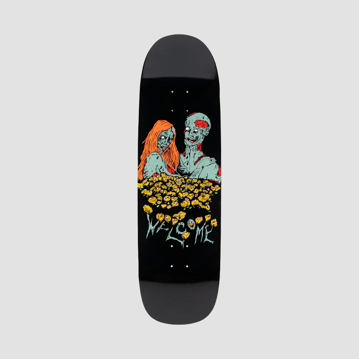 Welcome Zombie Love On Boline Skateboard Deck Black - 9.25"