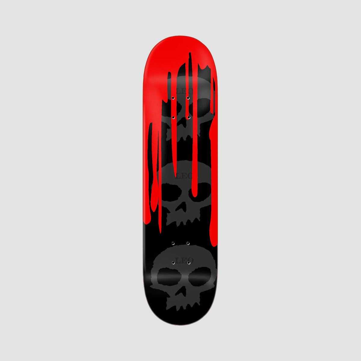 Zero 3 Skull Blood Leo Romero Skateboard Deck Black - 8.5"