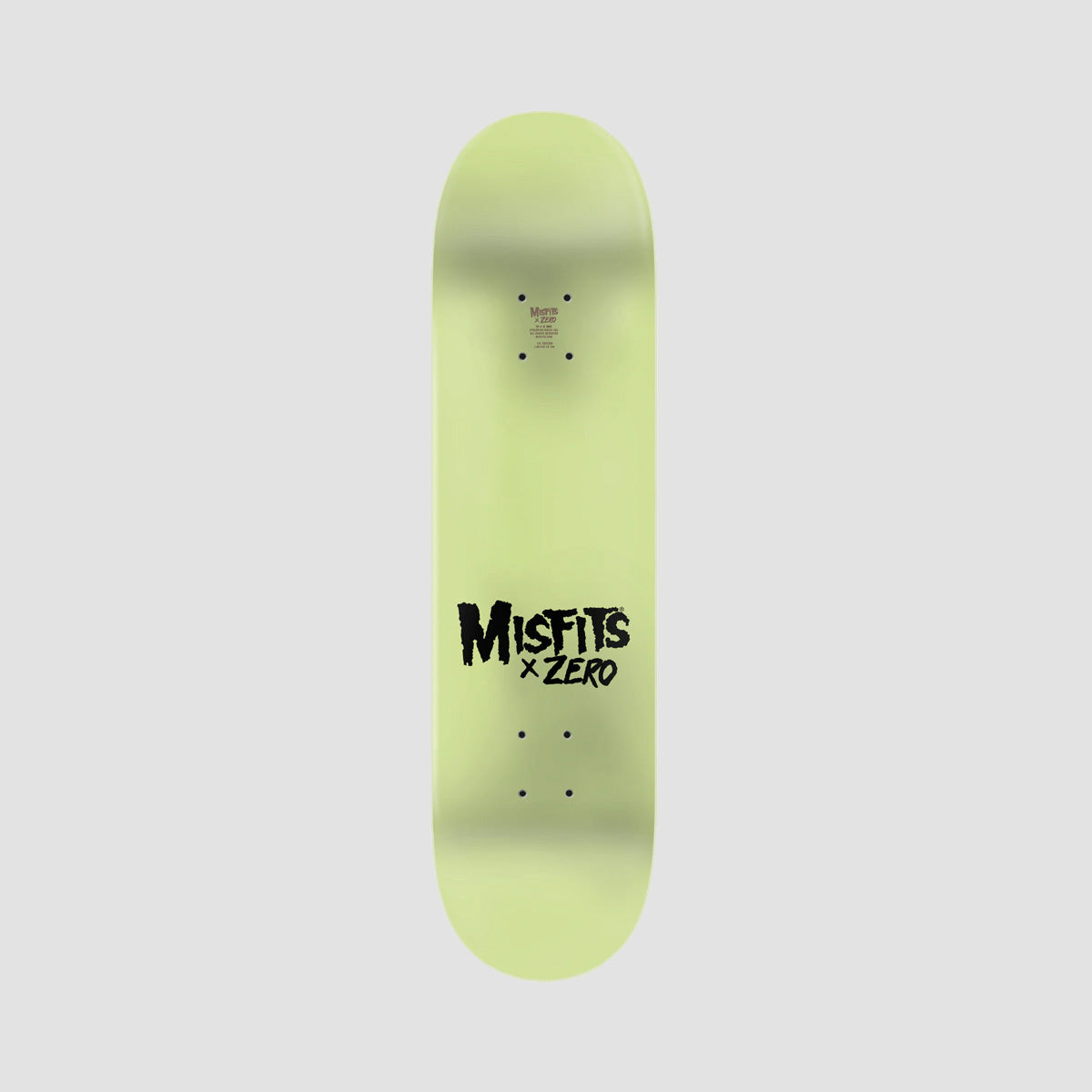 Zero X Misfits Fiend Skull Skateboard Deck GITD Dip - 8.25"