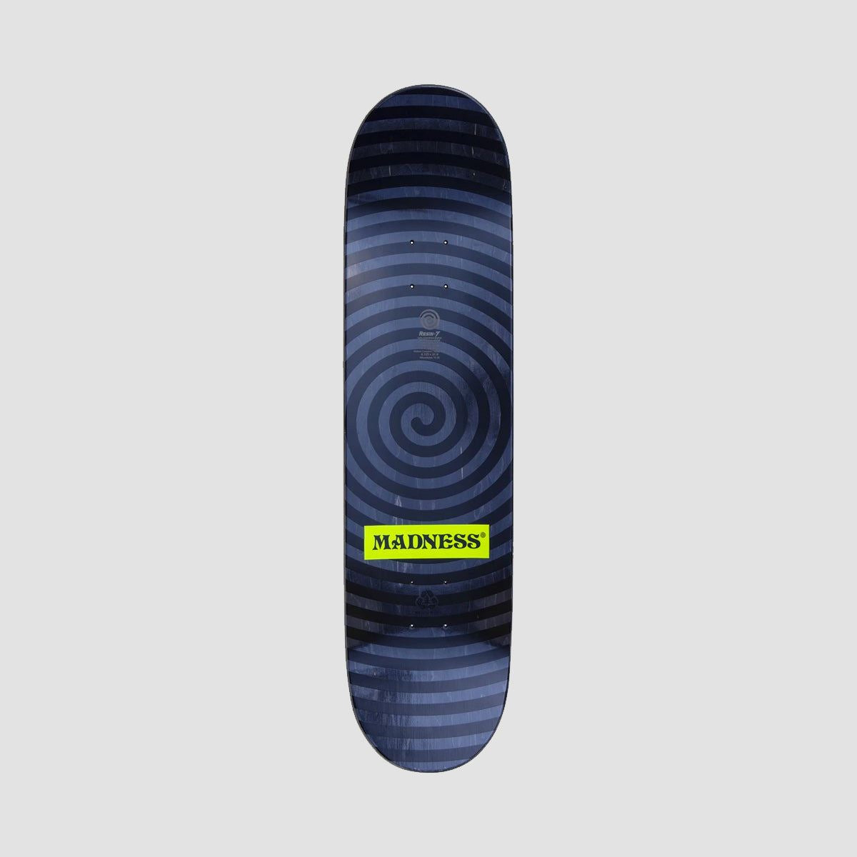 Madness Voices R7 Rip Slick On Tail and Nose Skateboard Deck Blue/Green - 8.125"