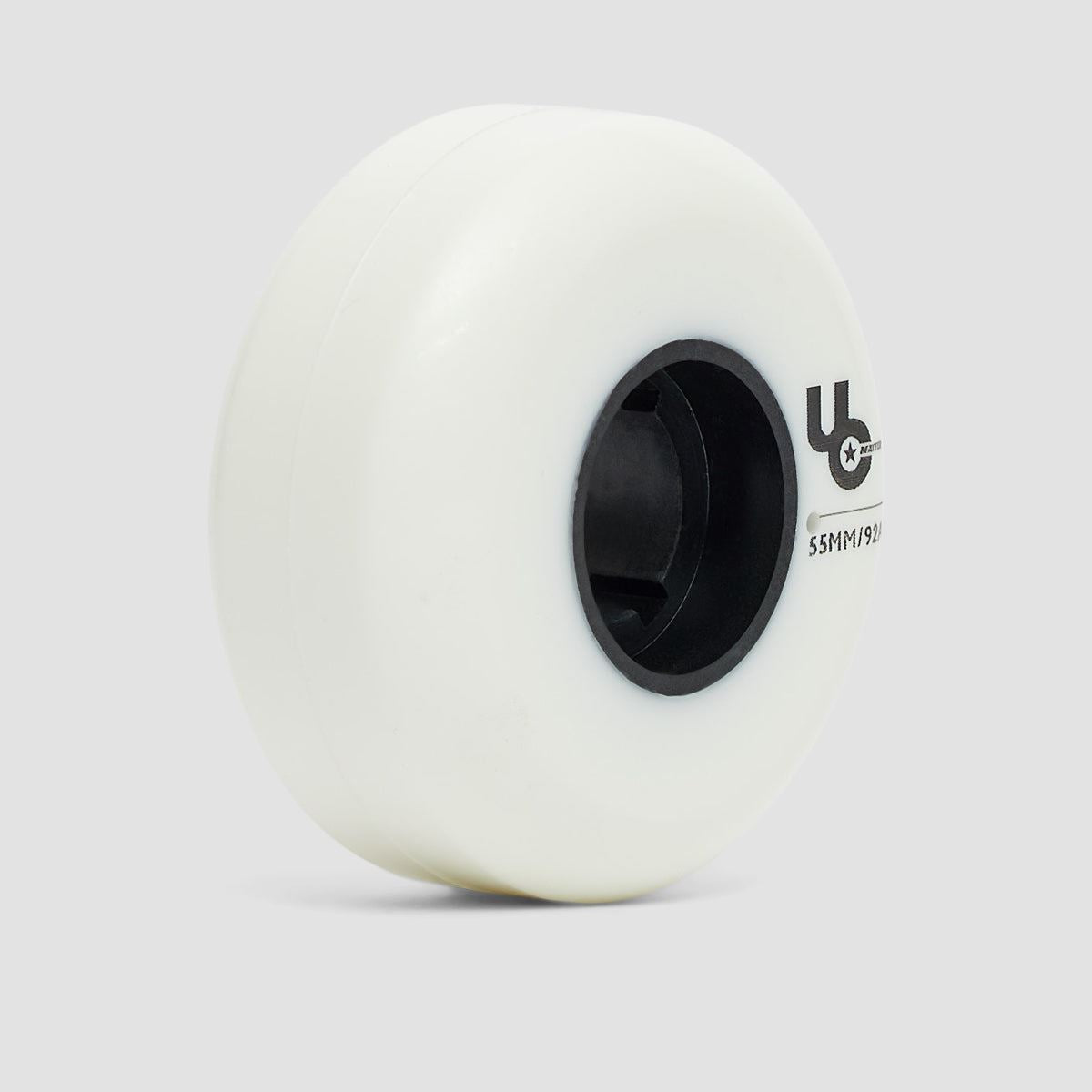 Undercover Team 92A Inline Wheels x4 White 55mm