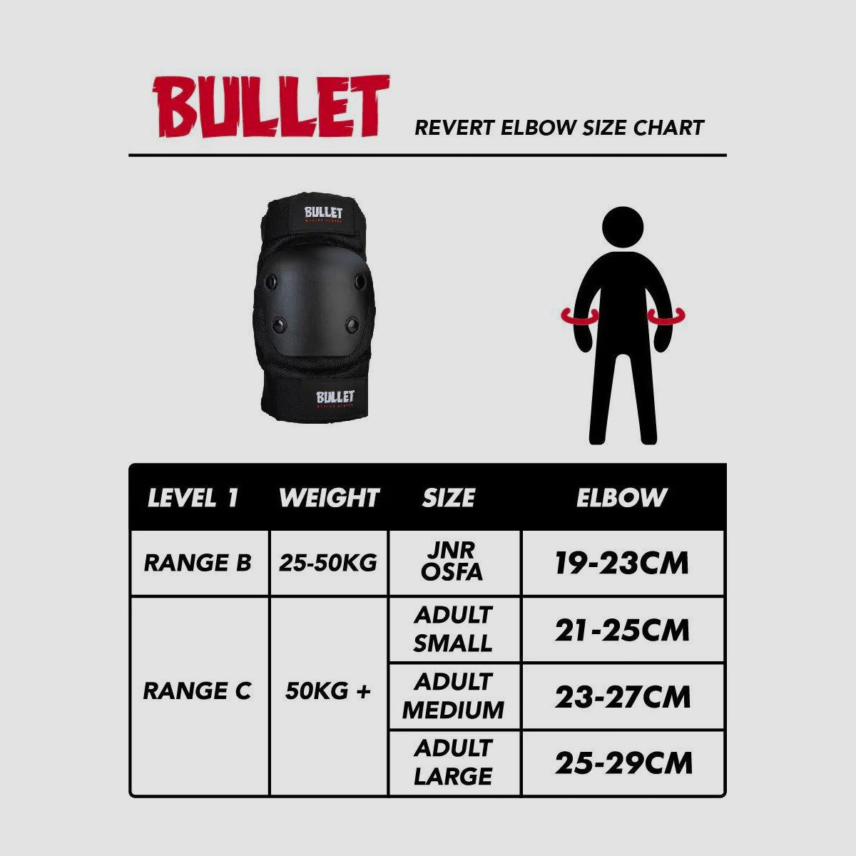 Bullet Revert Elbow Pads Black - Kids