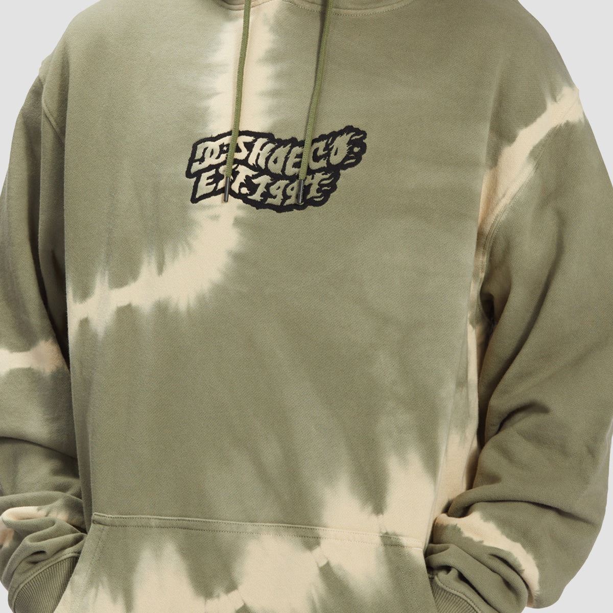 DC Raiser Pullover Hoodie Olivine Tie Dye