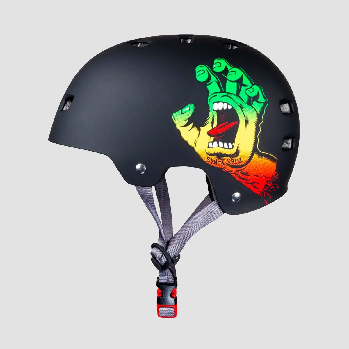 Bullet x Santa Cruz Screaming Hand Skate/Bmx Helmet Rasta - Safety Gear