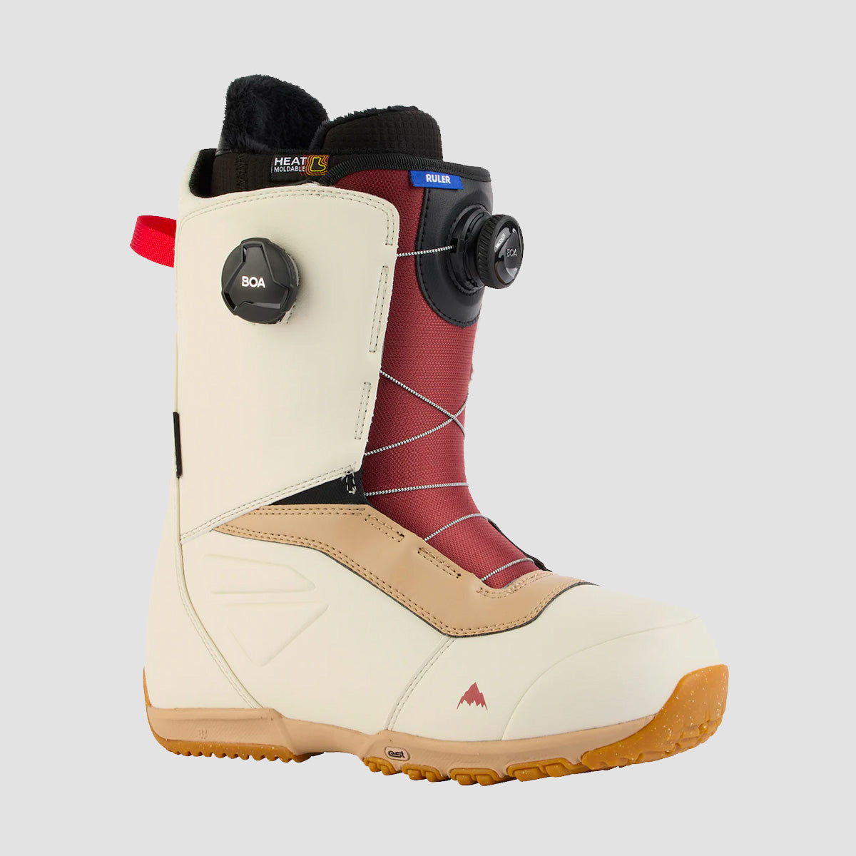 Burton Ruler BOA Snowboard Boots Stout White/Red