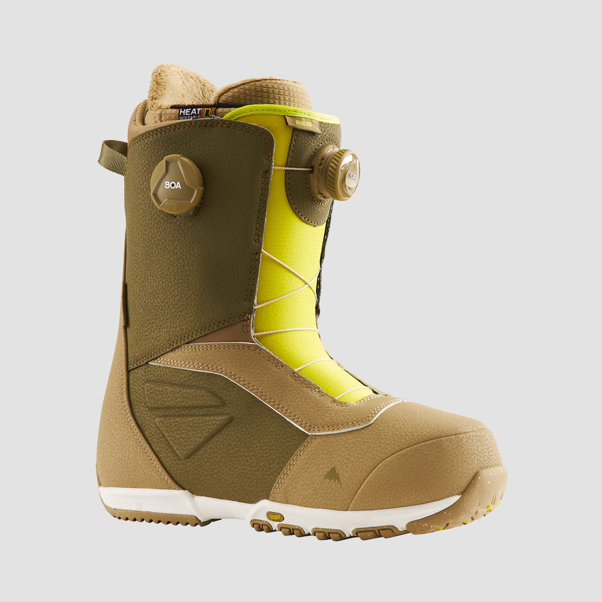 Burton Ruler BOA Snowboard Boots Tan/Olive/Yellow