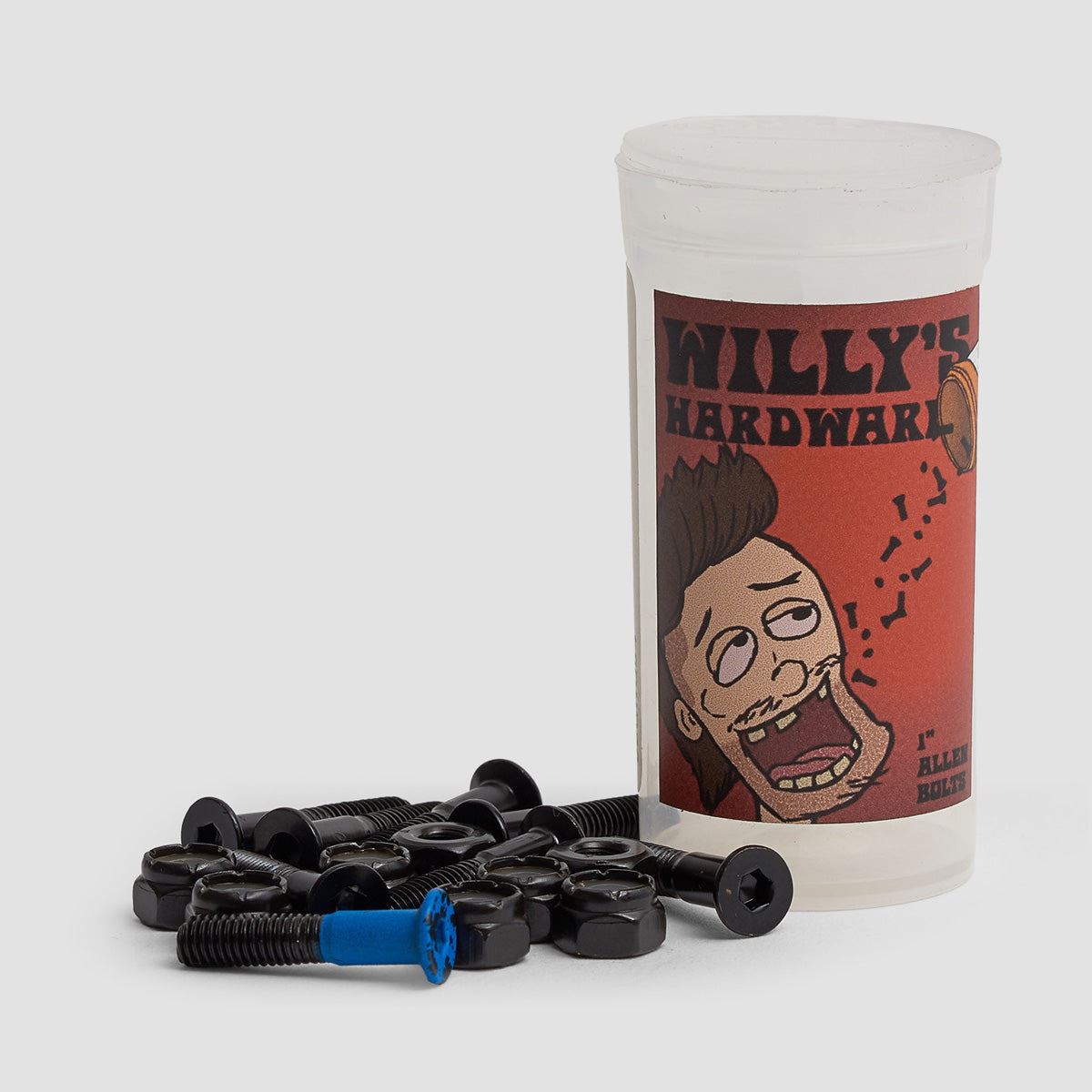 Willy's Truck Bolts Blue/Black Paint Splatter 1"