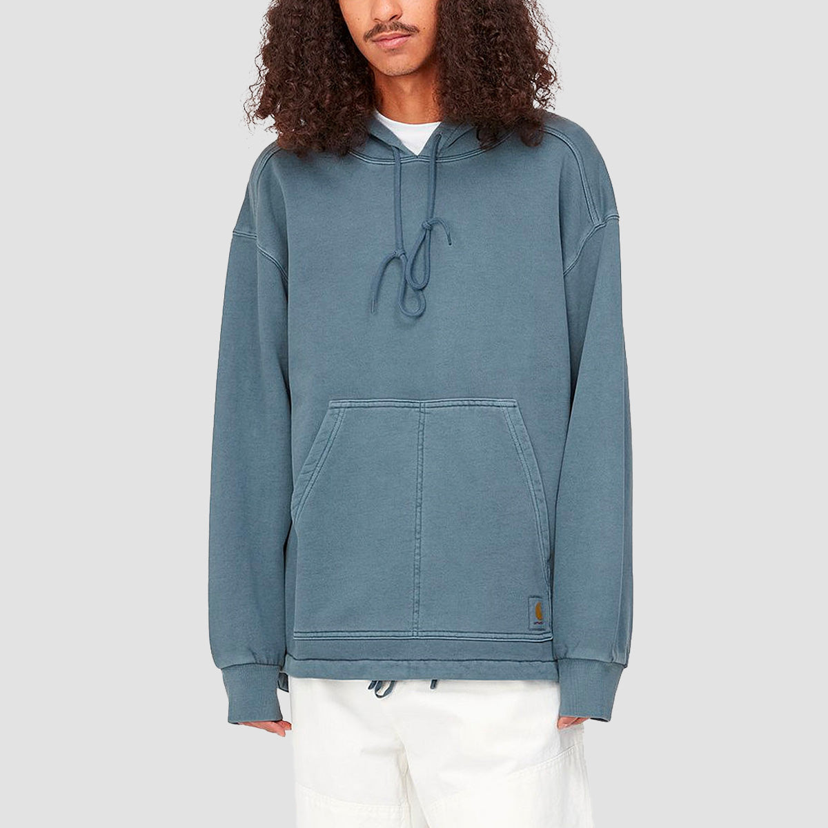 Carhartt WIP Arling Pullover Hoodie Storm Blue Garment Dyed