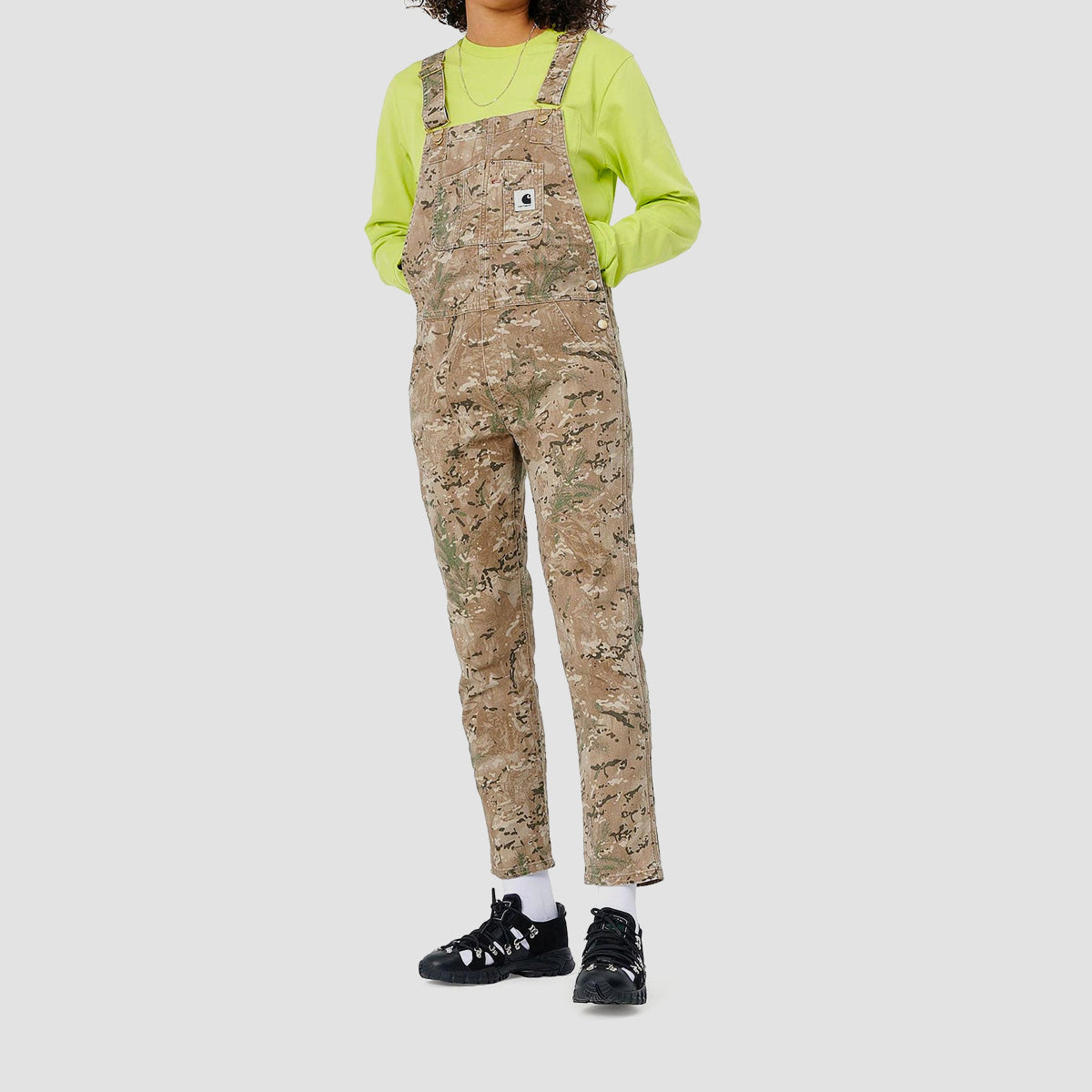 Carhartt WIP Bib Overall Camo Combi/Desert Worn Canvas Womens