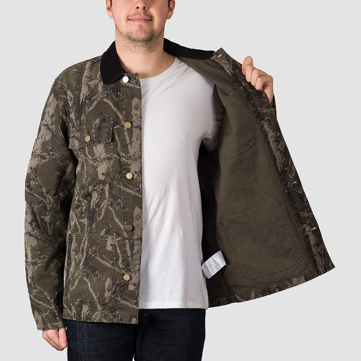 Carhartt WIP Michigan Coat Camo Tree Green Aged Canvas - Clothing