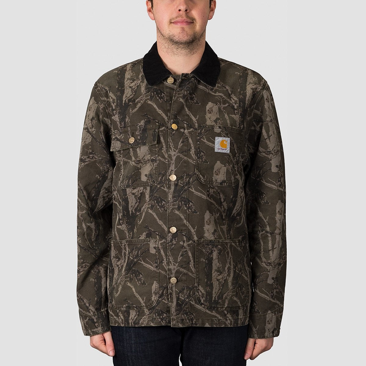 Carhartt WIP Michigan Coat Camo Tree Green Aged Canvas - Clothing
