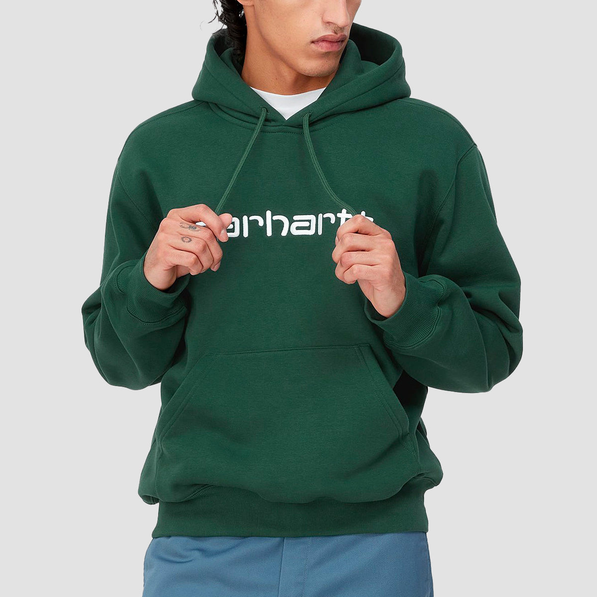Carhartt WIP Pullover Hoodie Treehouse/White