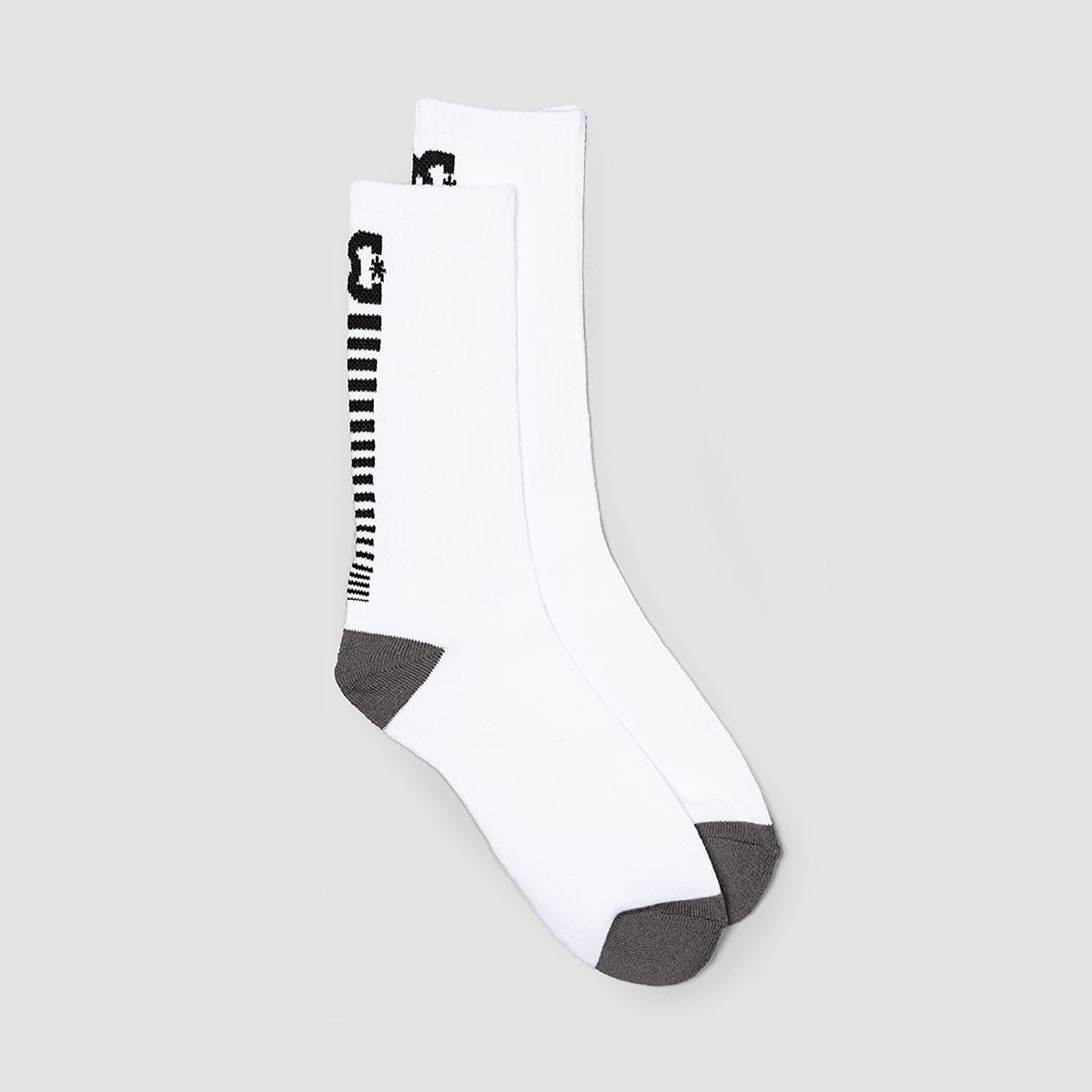 DC Back Smack Crew Socks White 6-9uk