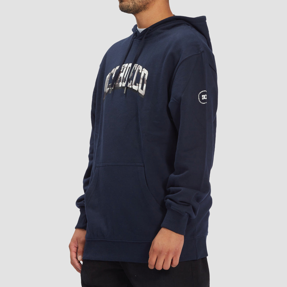 DC Blabac Stacked Pullover Hoodie Navy Blazer