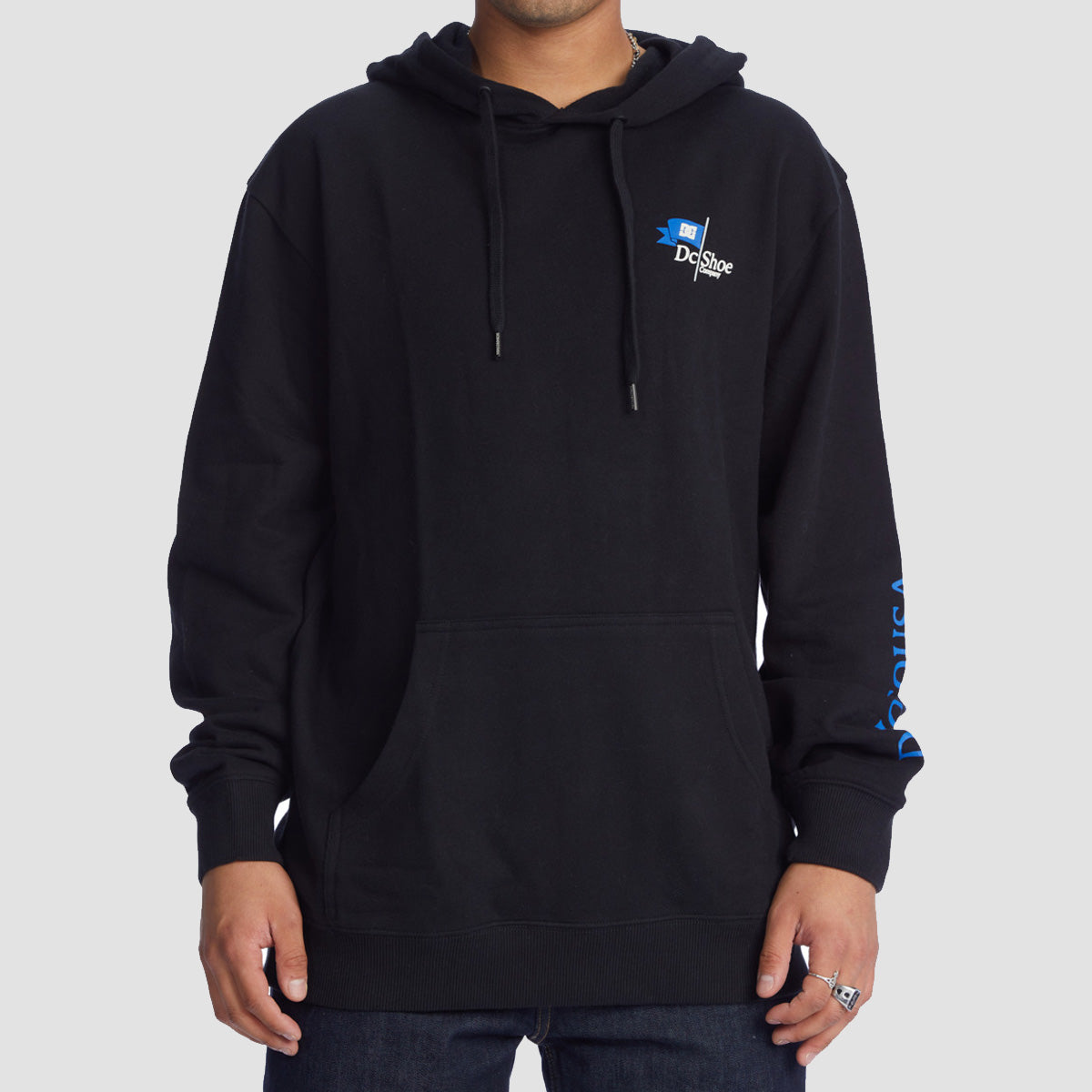 DC Flagged Pullover Hoodie Black