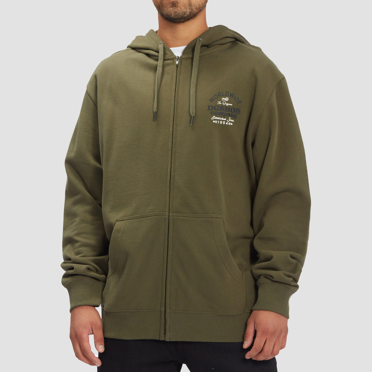 DC Higher Rank Zip Hoodie Ivy Green