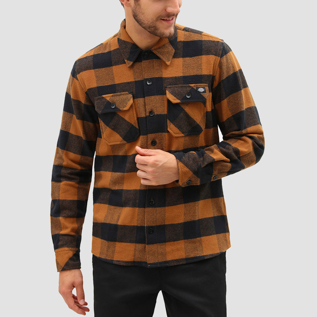 Dickies New Sacramento Longsleeve Shirt Brown Duck - Unisex