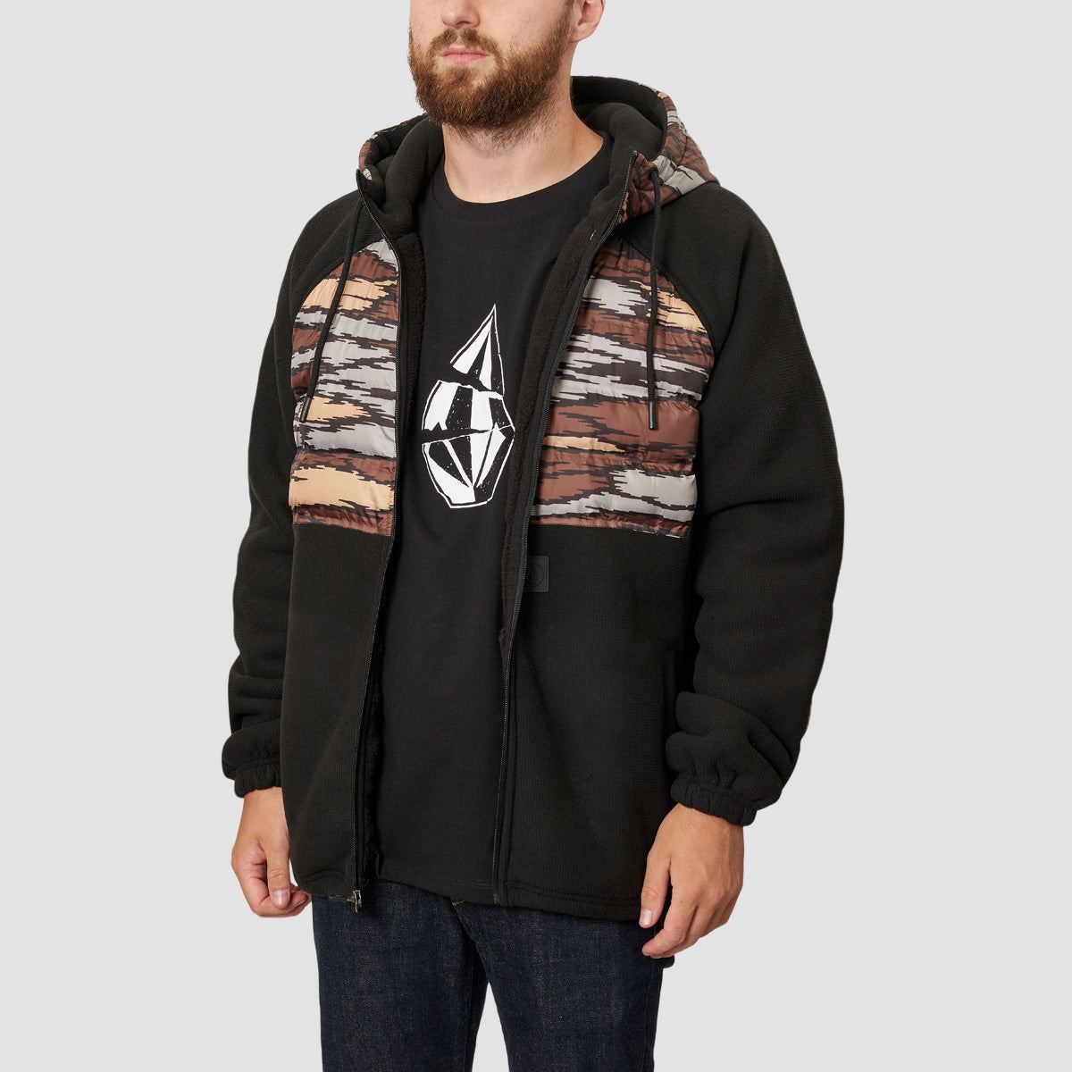 Volcom Muzzer Tripper Lined Fleece Bark Brown