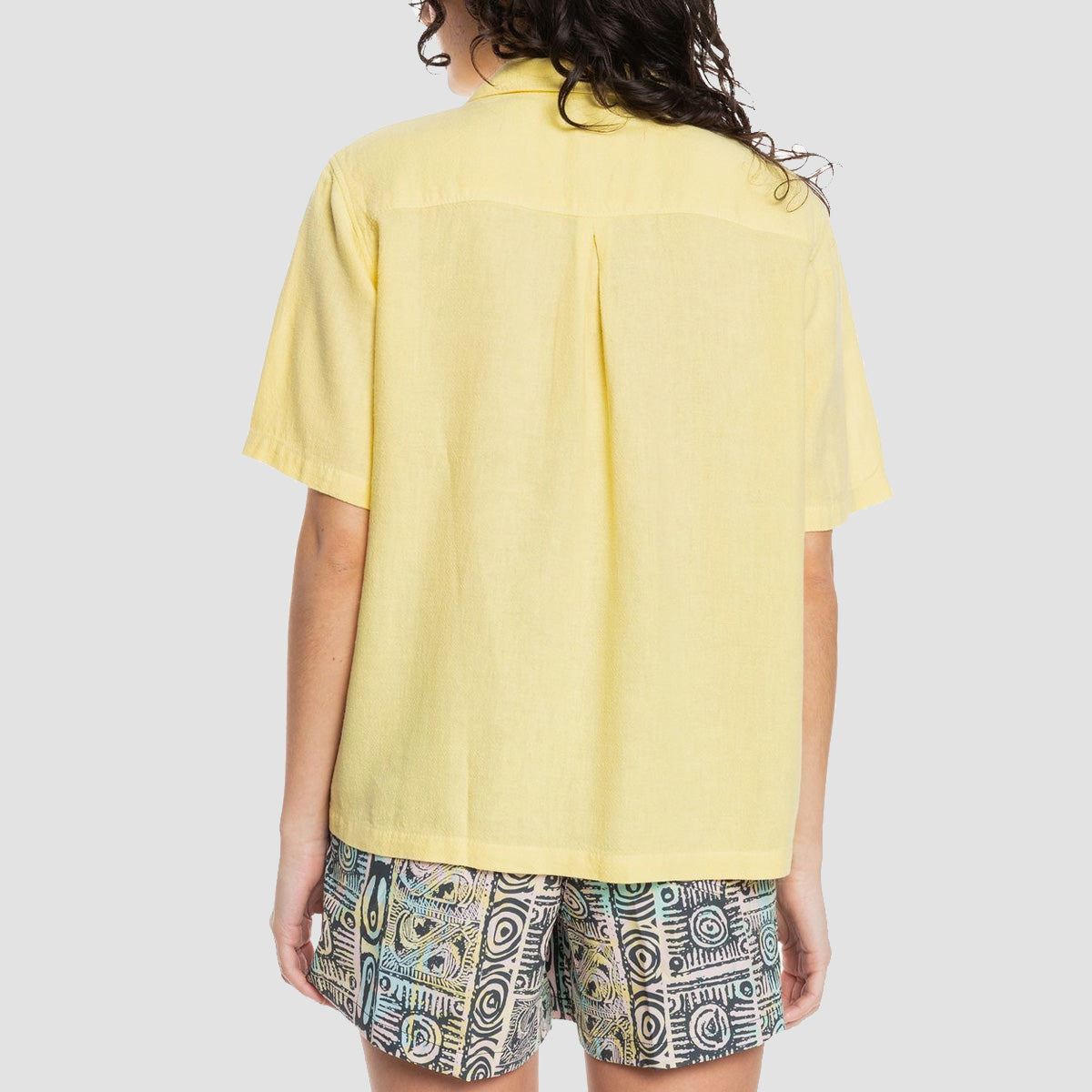 Quiksilver Destination Trip Short Sleeve Shirt Lemon - Womens