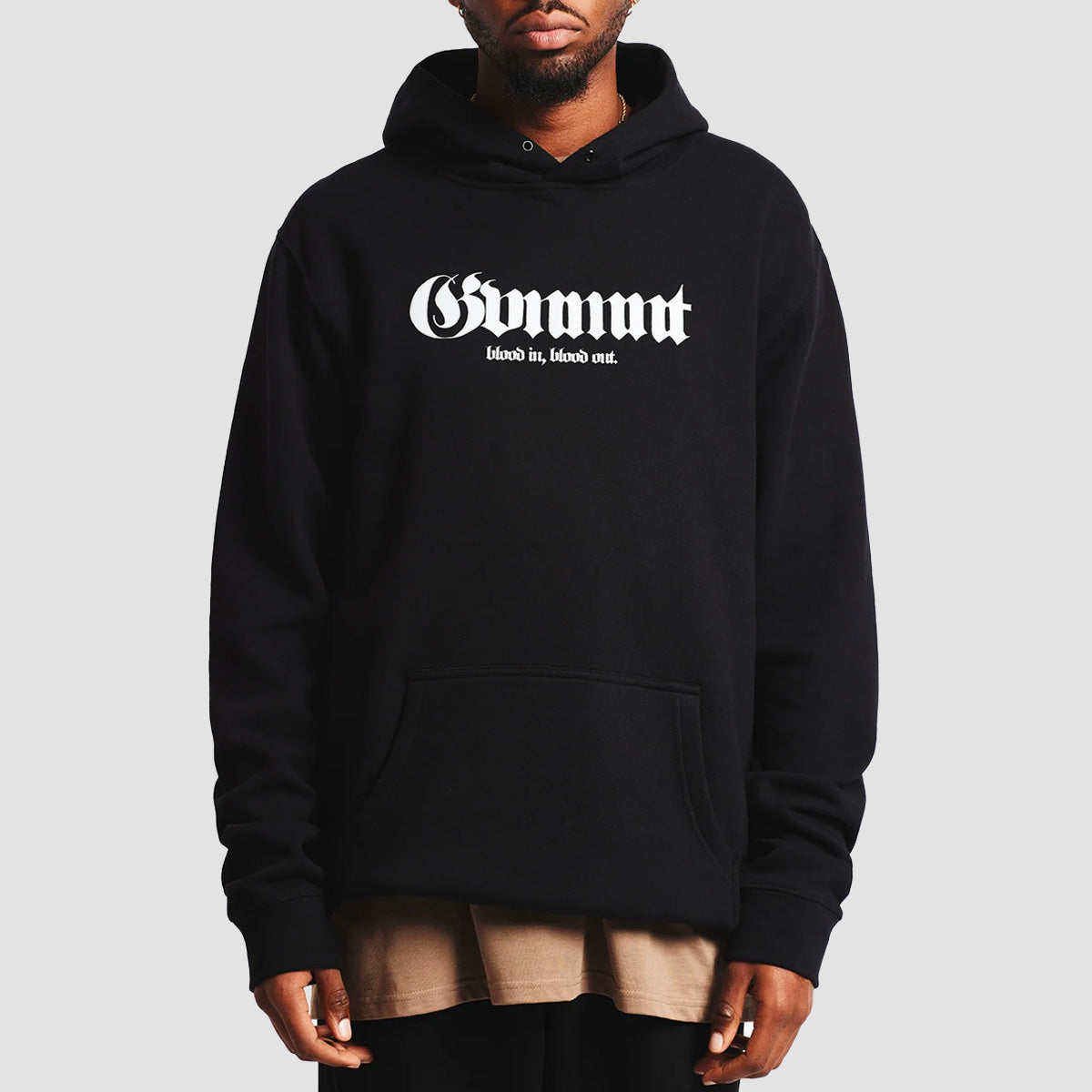 GVNMNT Blood In Blood Out Pullover Hoodie Black