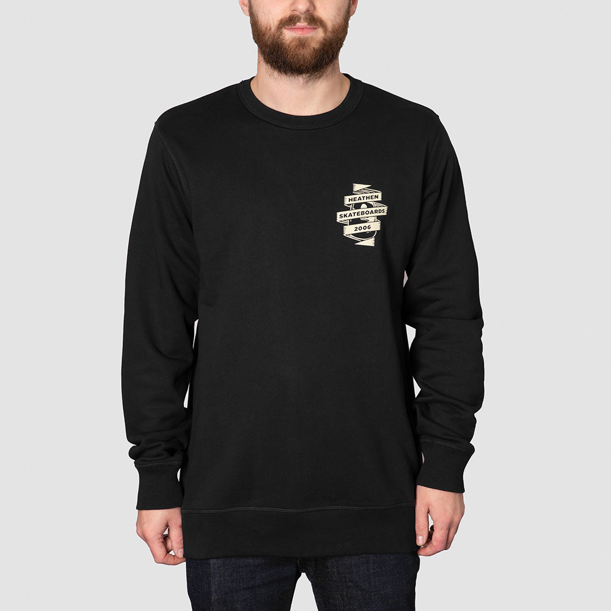 Heathen No Love Lost Crew Sweat Black