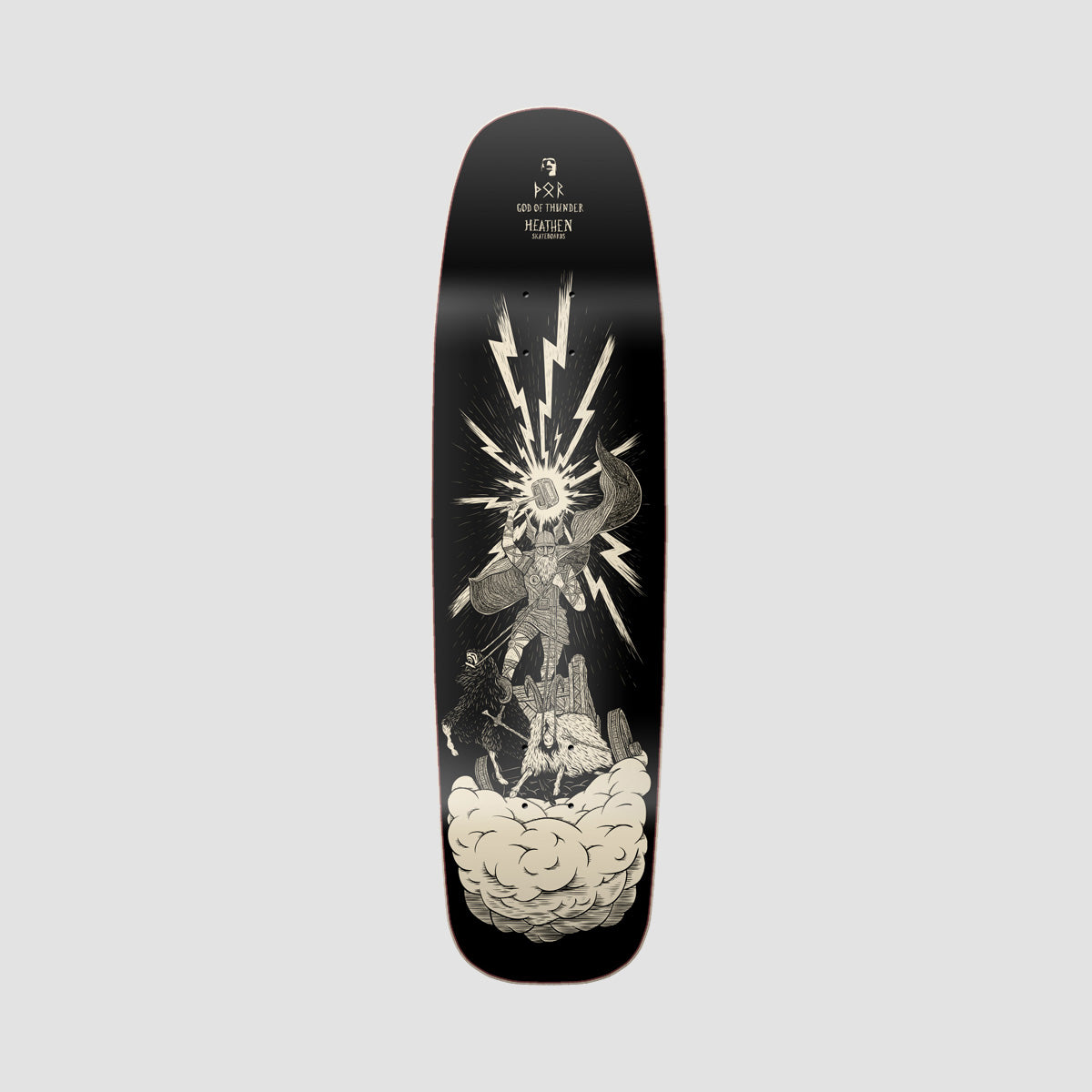 Heathen Thor On The Knuckle Skateboard Deck - 8.7"