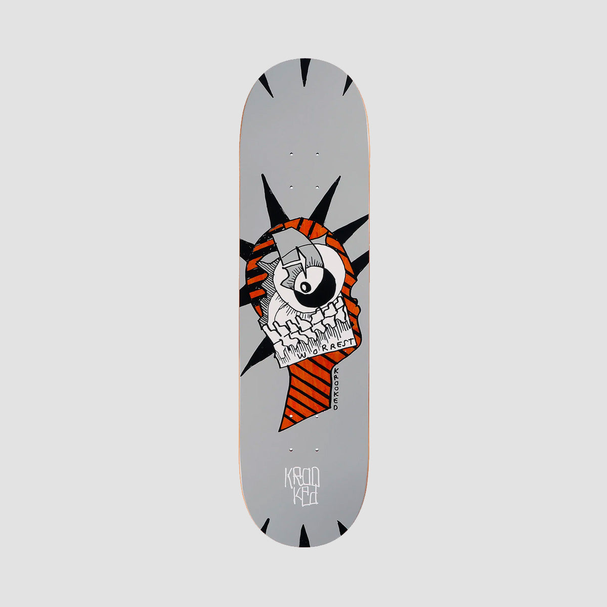 Krooked Worrest Liburty Twin Tail Slick Pro Skateboard Deck - 8.38"